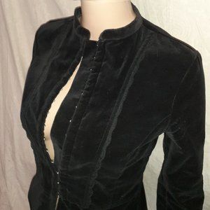 SOLD [vintage late 80s - early 90s velveteen puff sleeved jacket / top]